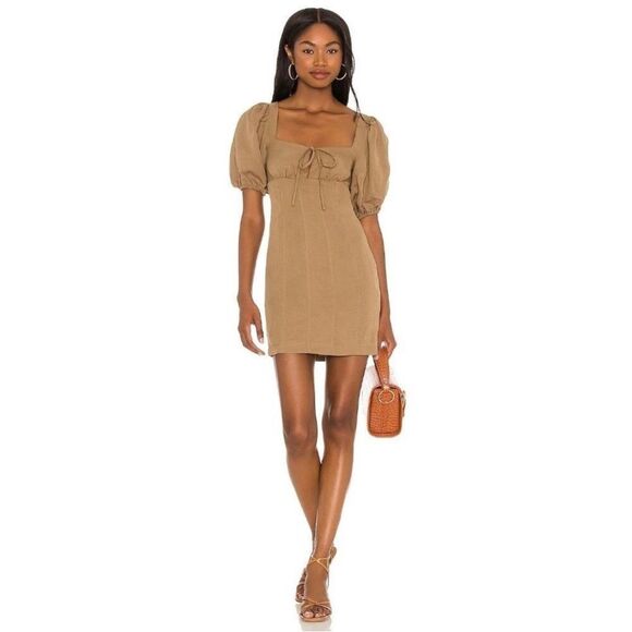 Lovers and Friends Steph Mini Dress in Tan M New - Picture 4 of 11